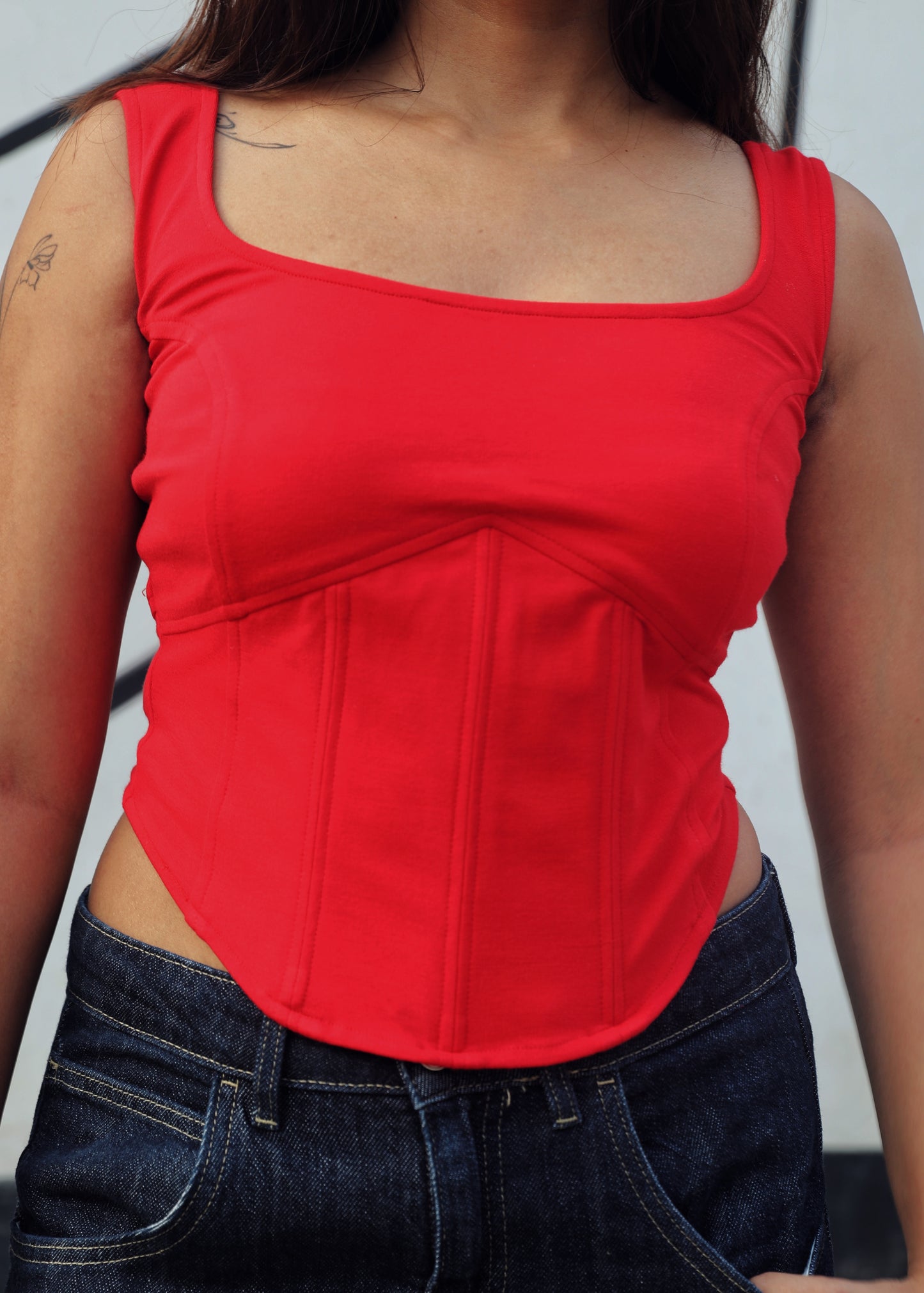 Adina Red Corset Top