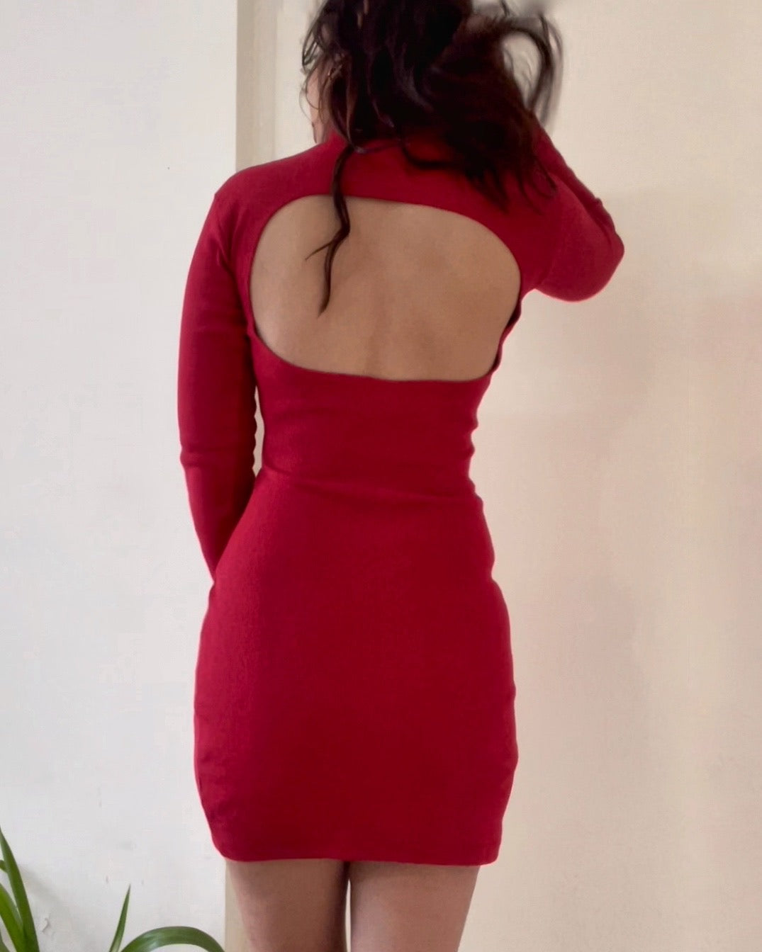 Red bodycon dress