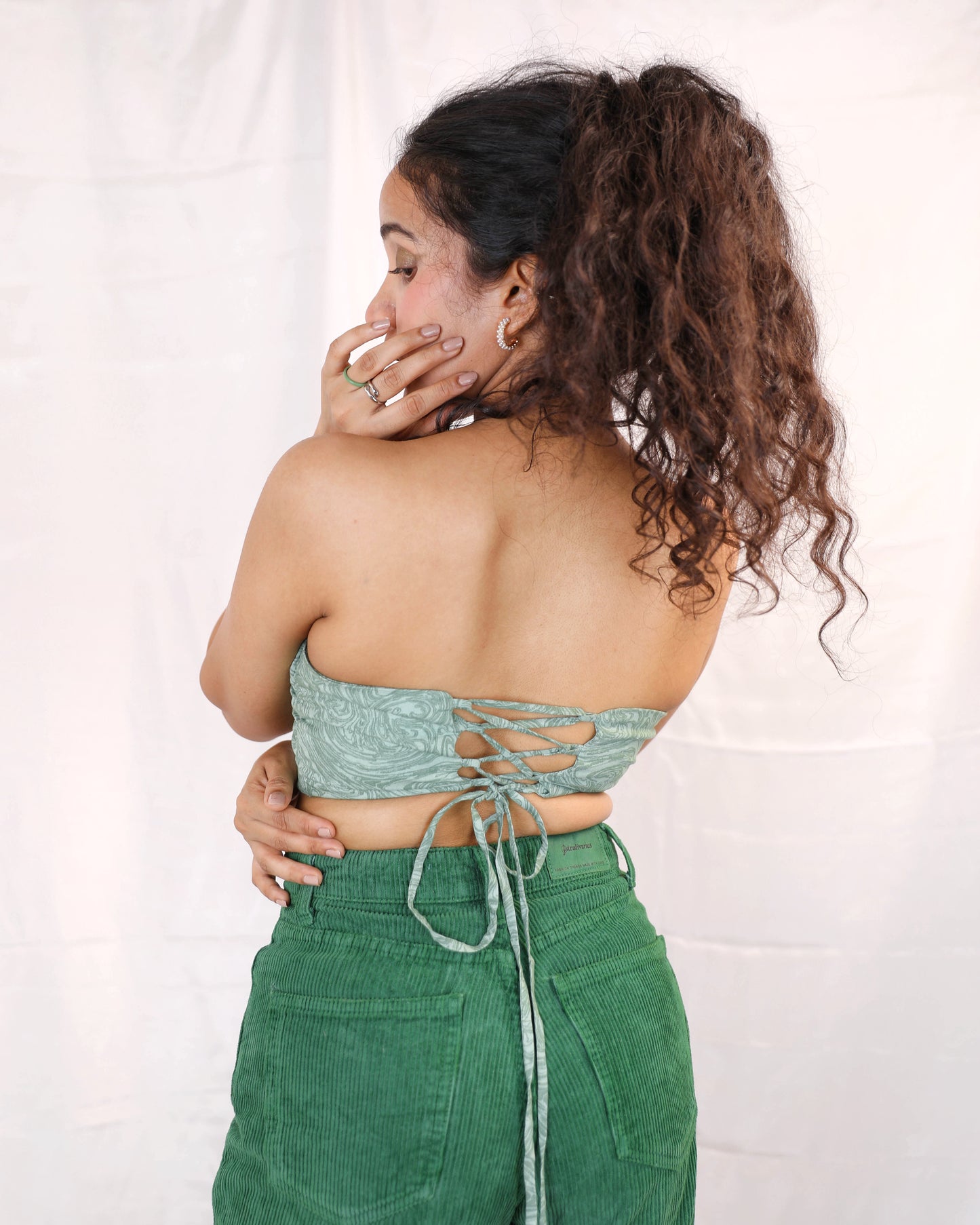 Sage green corset