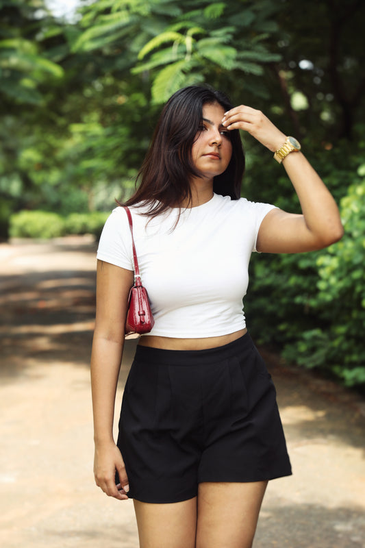 Raven - Black High waist shorts