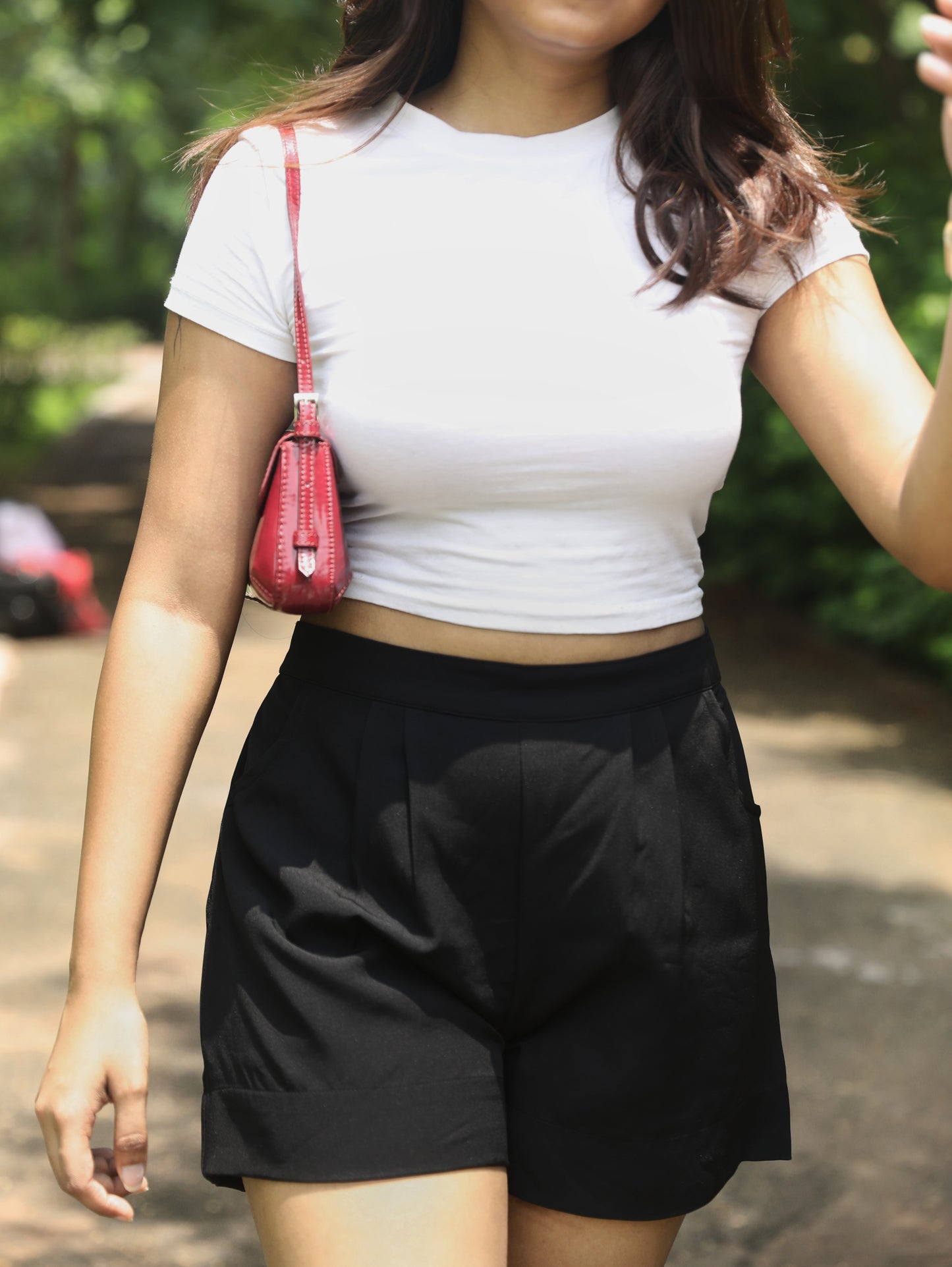 Raven - Black High waist shorts